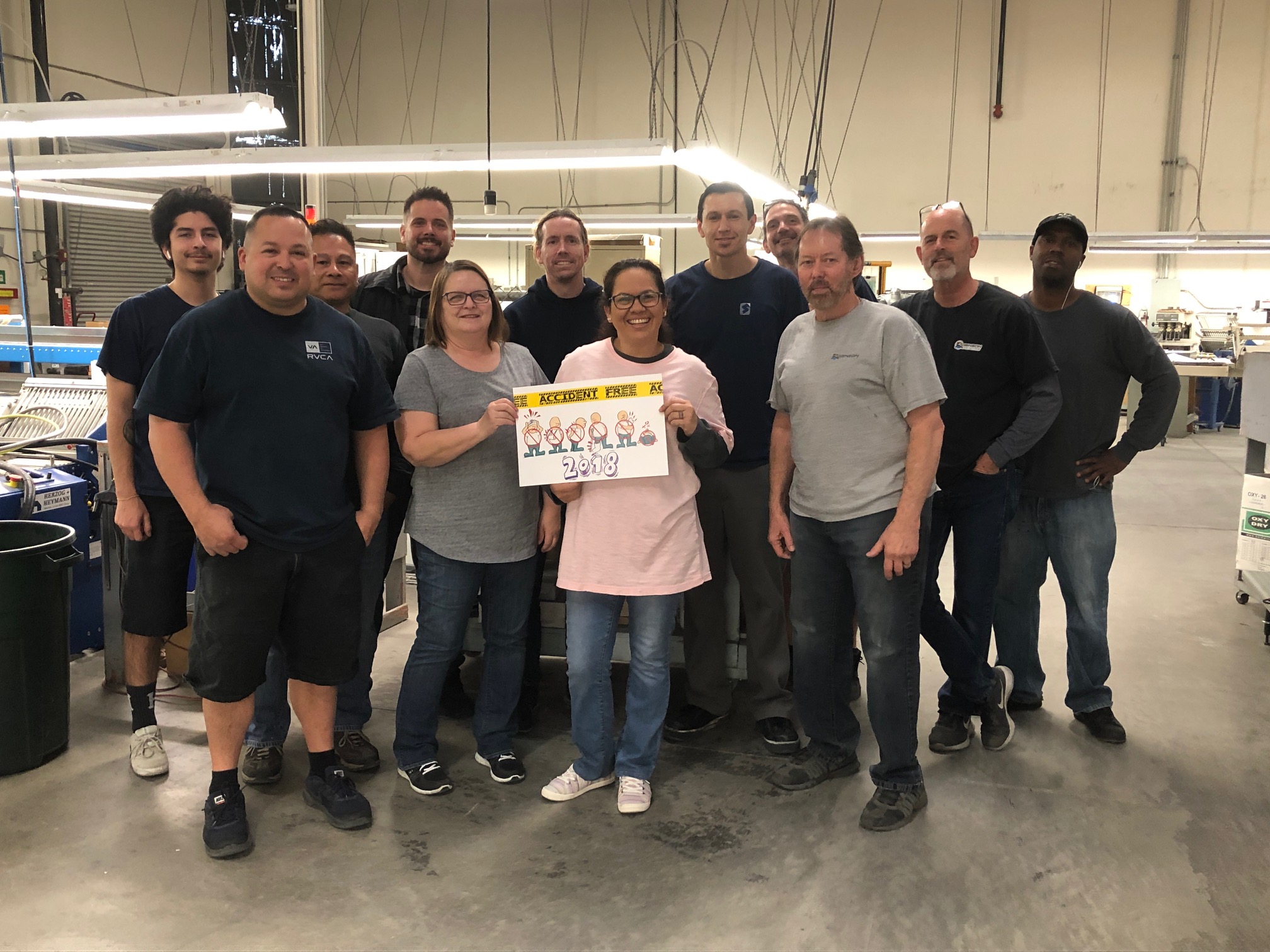 Robinson Printing Celebrates 2018 Accident Free!