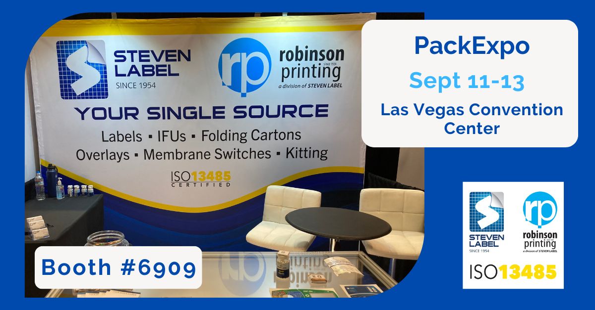 Discover Steven Label’s Single Source Capabilities for all your Medical and Pharmaceutical Products at PackExpo Las Vegas 2023